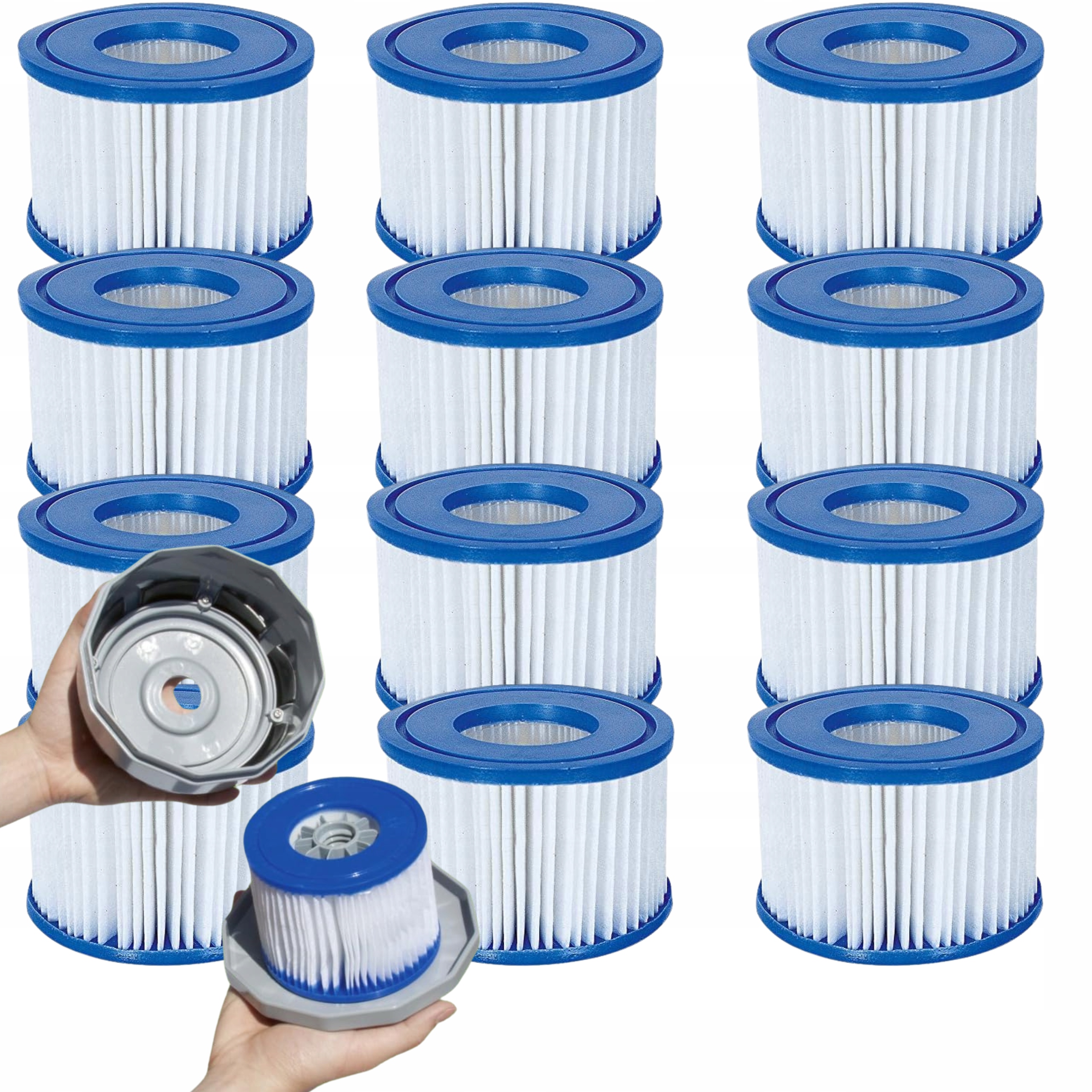 12 x Filtr do Basenu Jacuzzi Lay Z Spa Wkłady Filtrujące Bestway 60311
