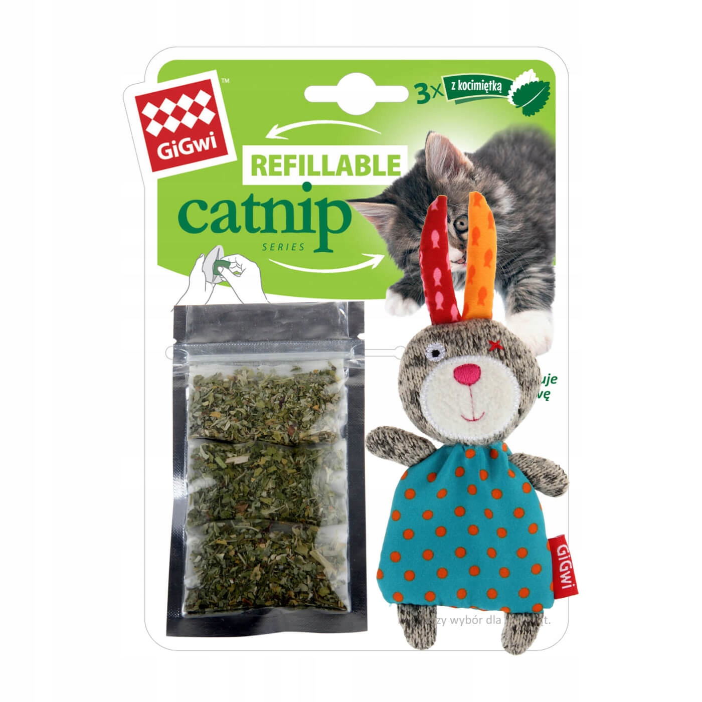 

Zabawka z kocimiętką dla kota GiGwi Refillable Cat