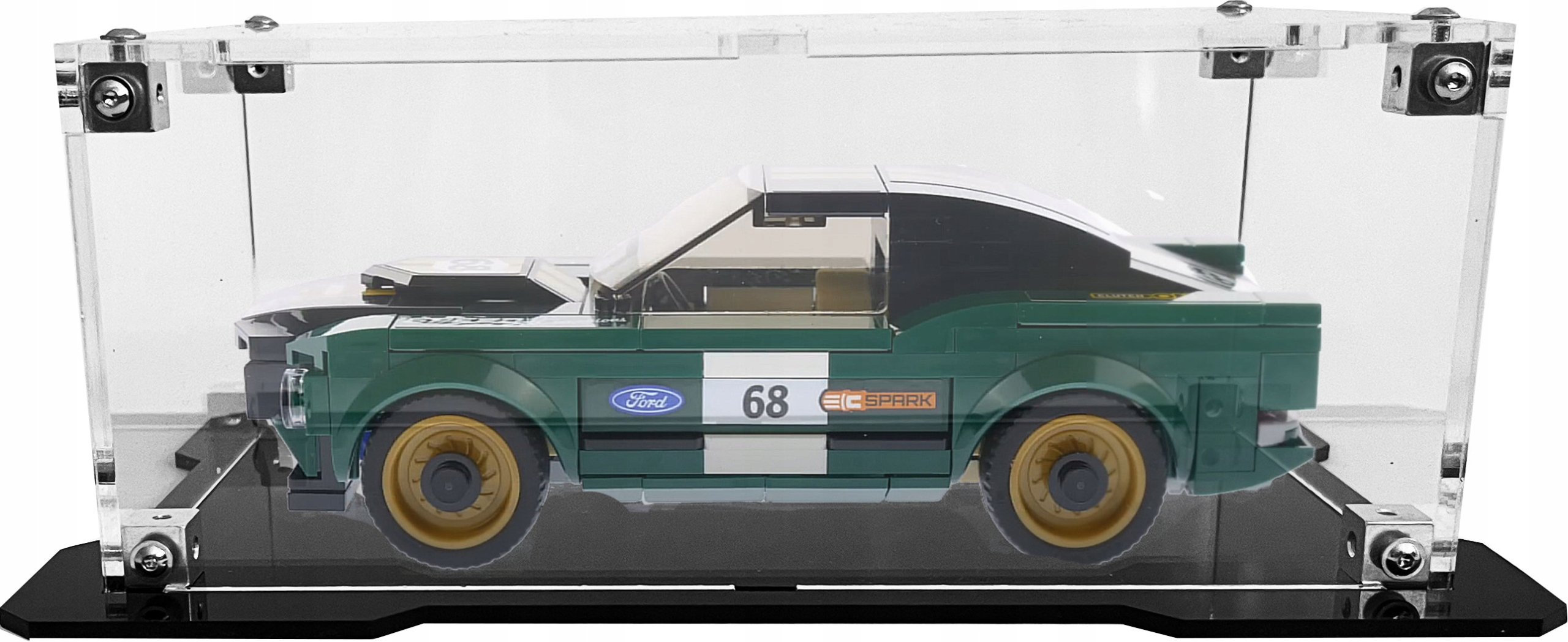 Vitrína s černou základnou pro sadu Lego 75884 – 1968 Ford Mustang Fastback