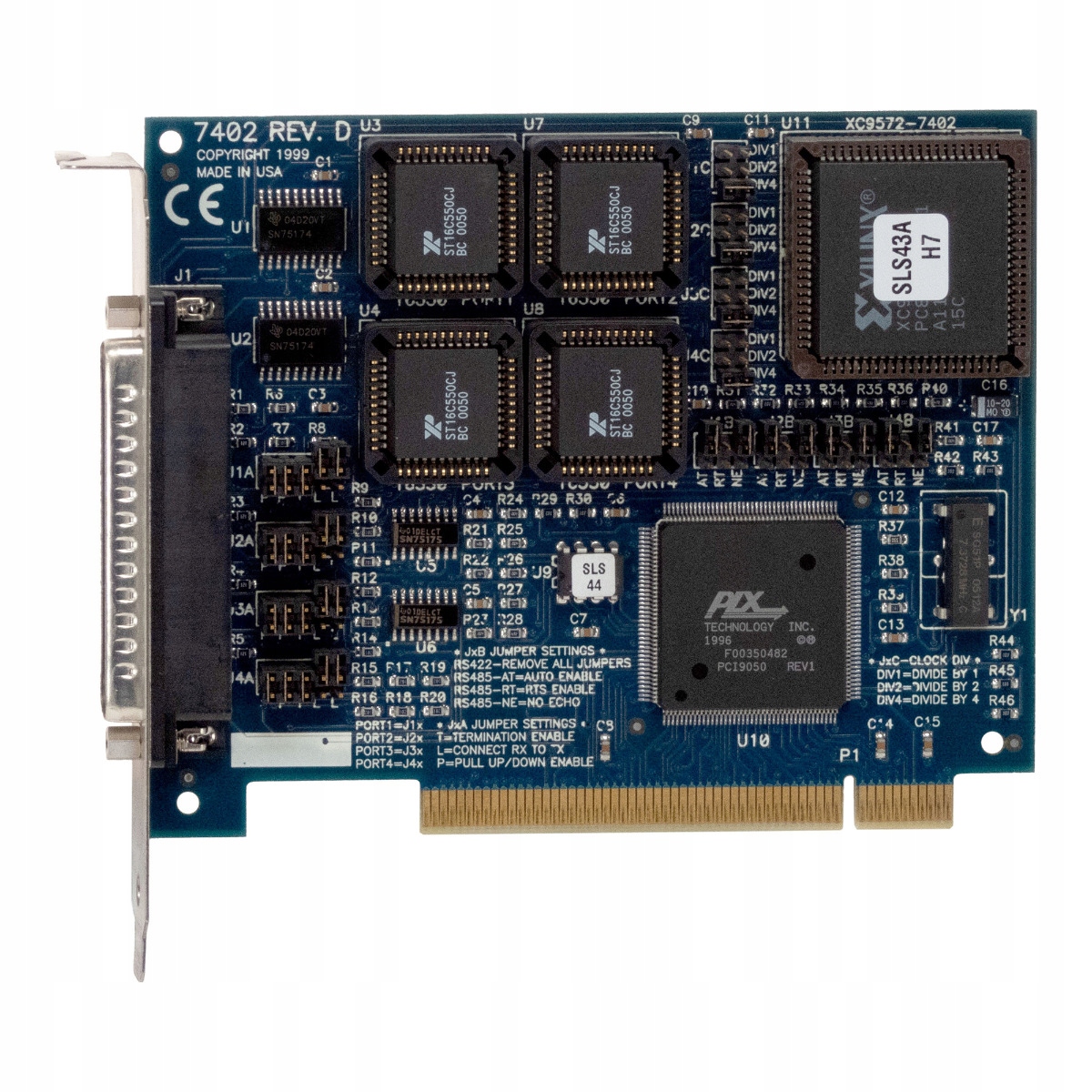 Black Box IC141C-R2 4x Uart Serial Host Adapter Pci karta