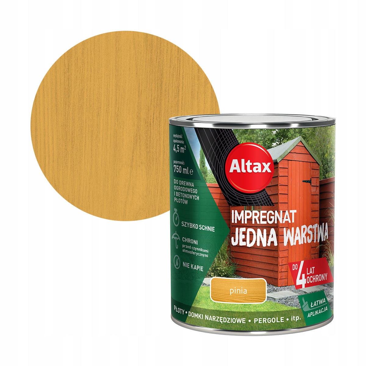 

Altax Impregnat Do Drewna Ogrodowego 0,75L Pinia