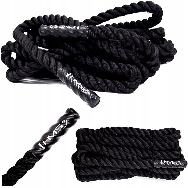 Tréninkové lano 15 m Crossfit Battle Rope Hmotnost 20 kg Hms