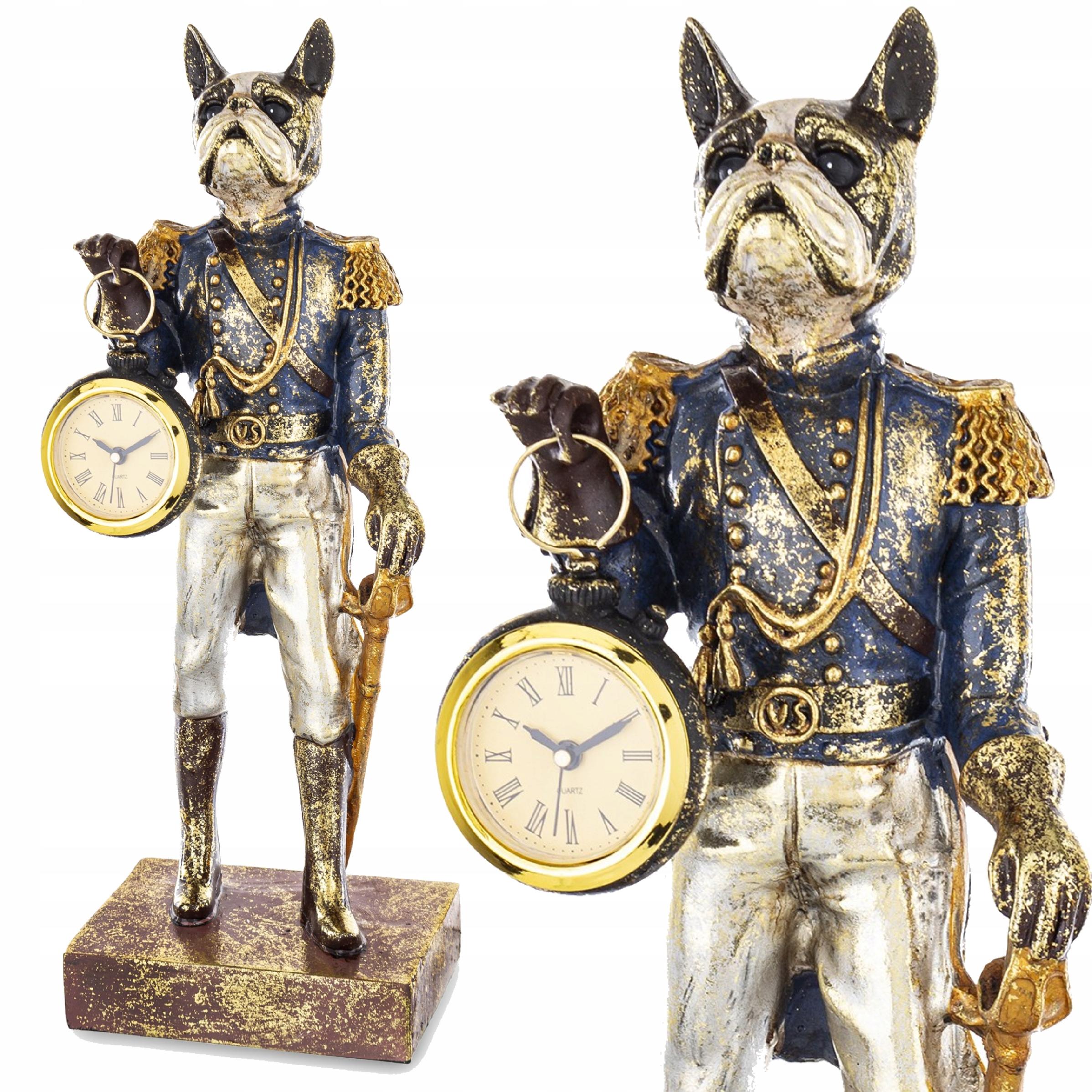 Pes S Hodinkami V Ruce Alice Hodinky Figurka pierrot Buldog