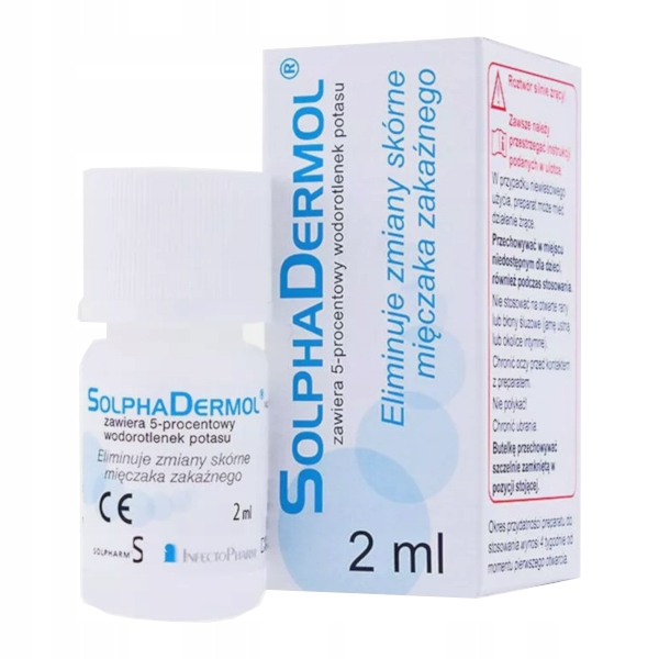 

Solphadermol 5%, płyn, 2ml na mięczaka zakaźnego