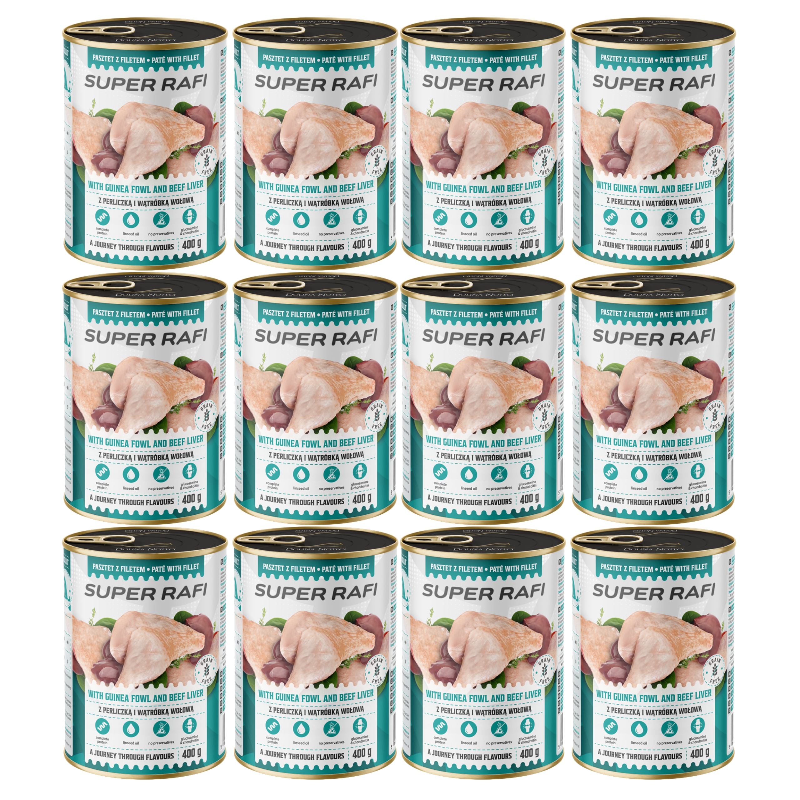 Levně Dolina Noteci Rafi krmivo mokré pro psa perlička játra 12 x 400 g