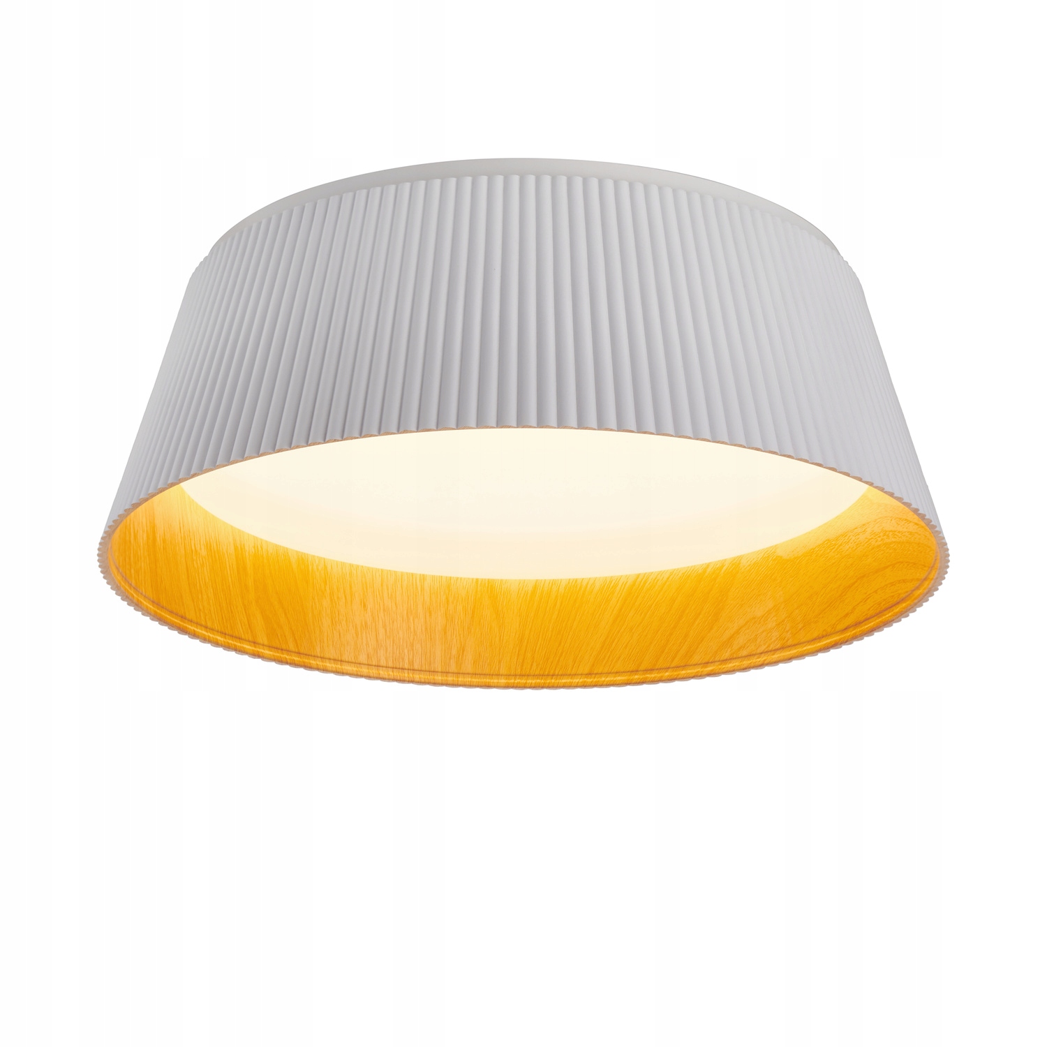 Drevený stropné svietidlo Frill biely Led strúhaný do škandinávskej kuchyne nad stôl