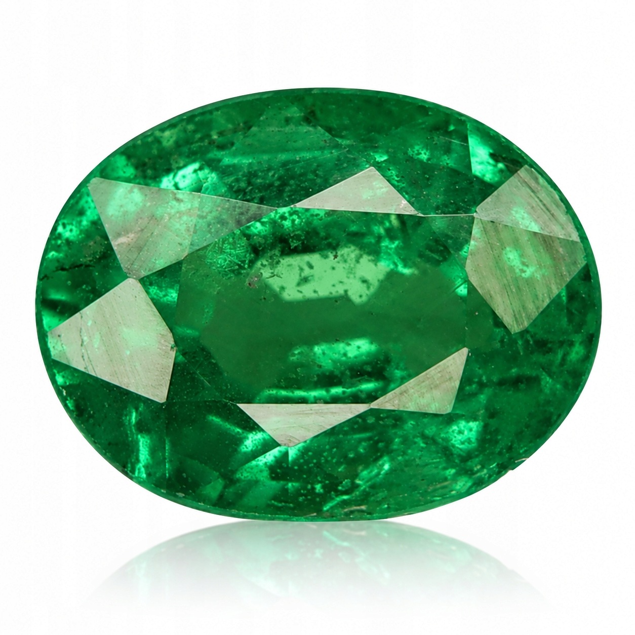 Přírodní granát Tsavorit 0.98 ct Ovál Tanzanie I1 certifikát Wbd