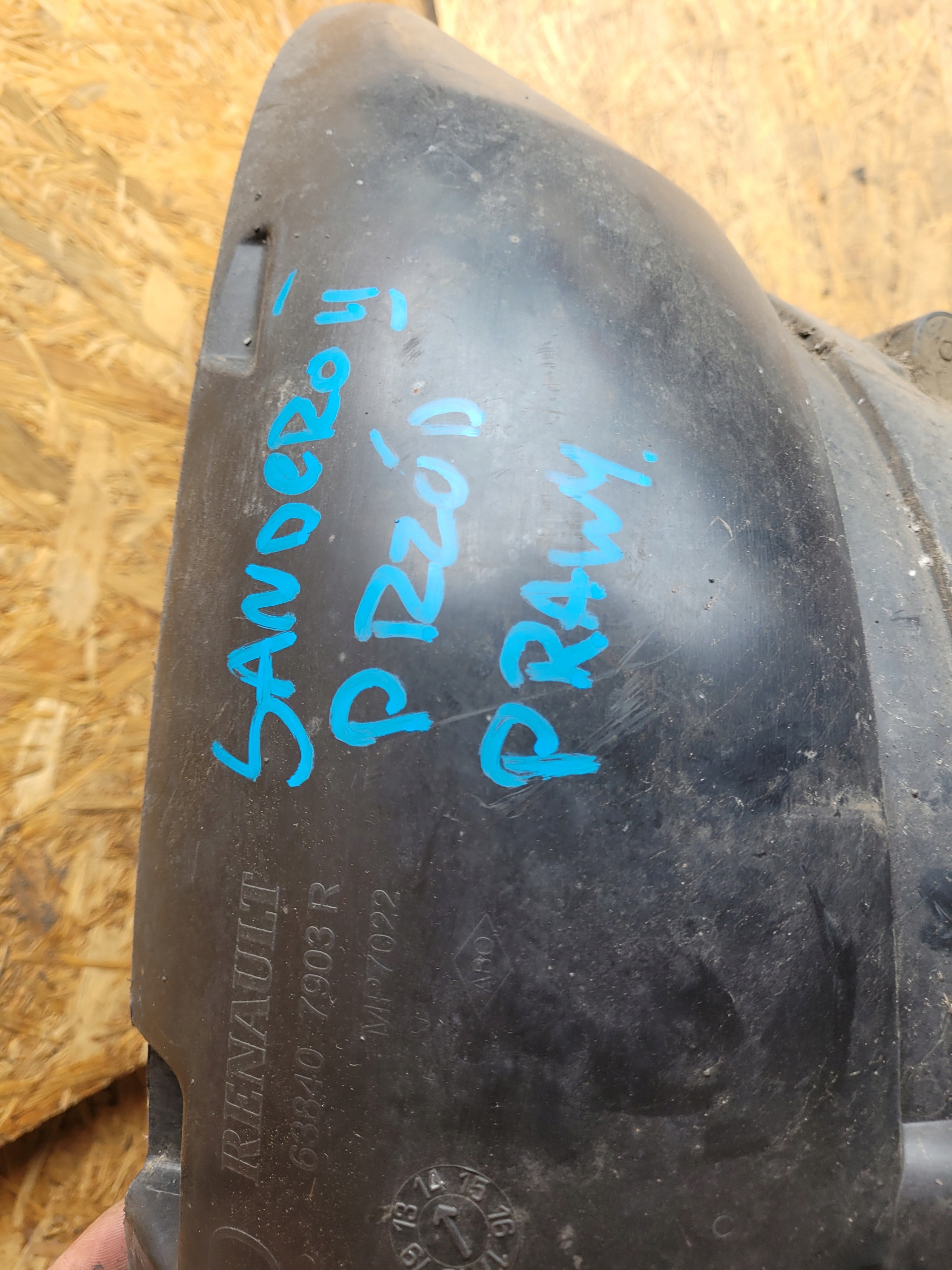 mudguard front front right DACIA SANDERO II