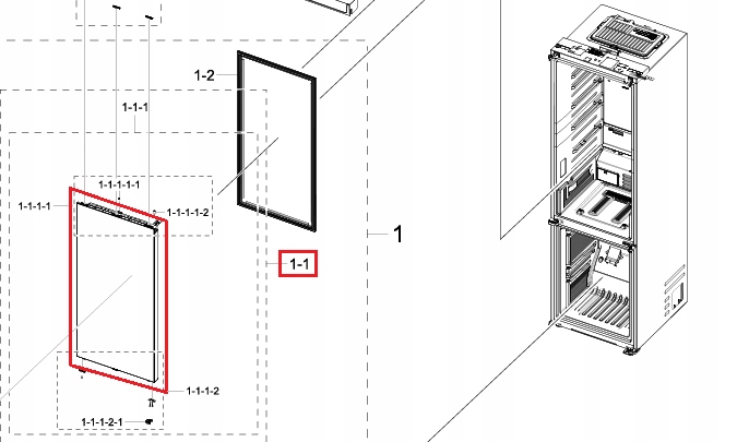 Drzwi lodówki Samsung Bespoke DA91-06291B