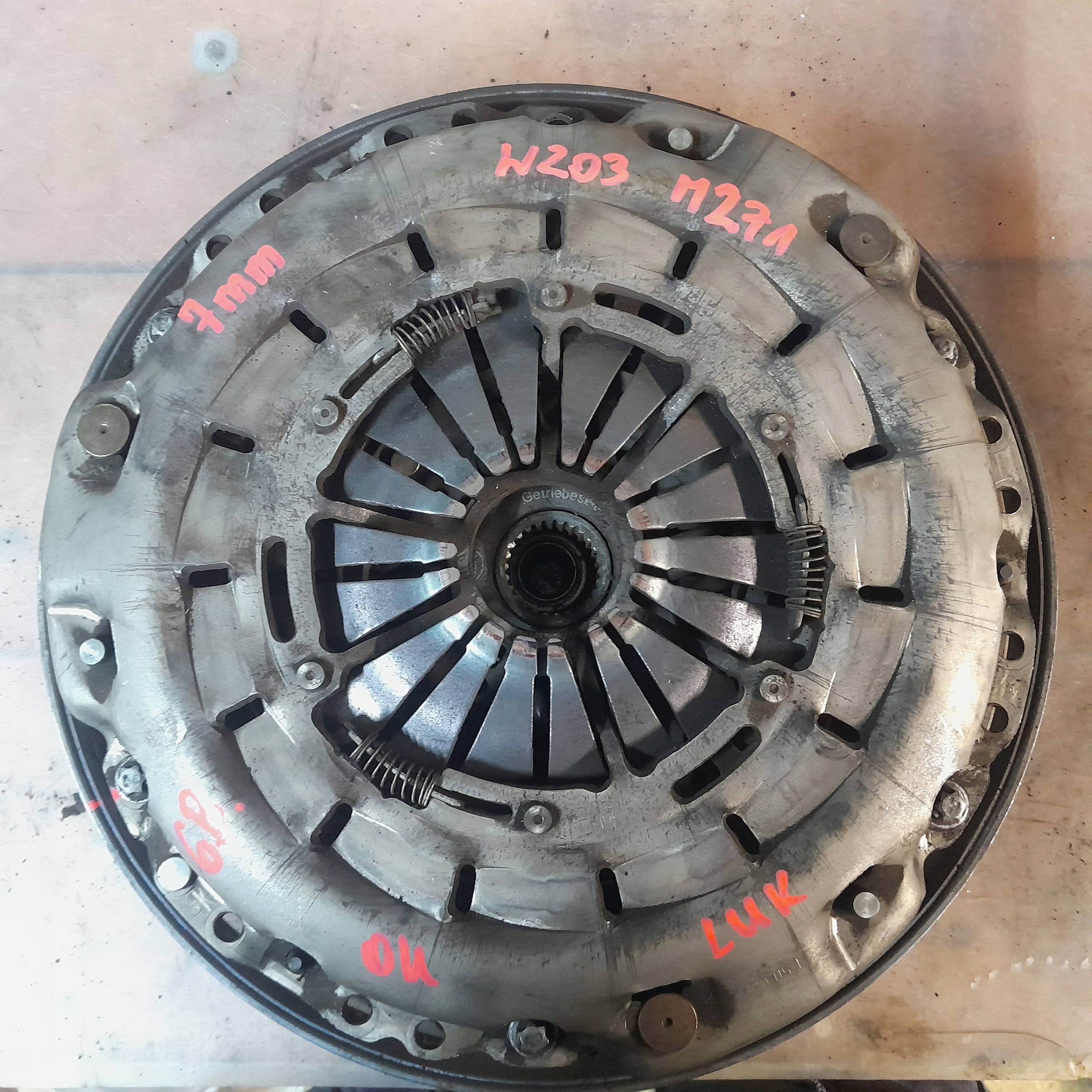 SPRZEGLO DWUMAS TARCZA DOCISK MERCEDES W203 1.8K M271 6 BIEGOW