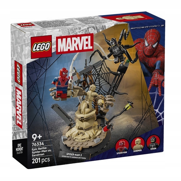 Lego 76334 Heroes Marvel Epická Bitva Spider-Man Versus Sandman