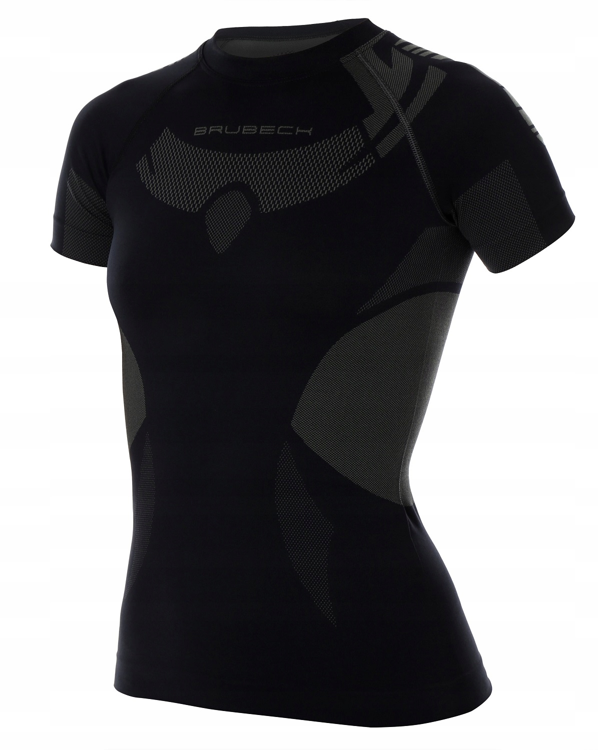Koszulka termoaktywna damska Brubeck z krótkim rękawem czarna rozmiar XL