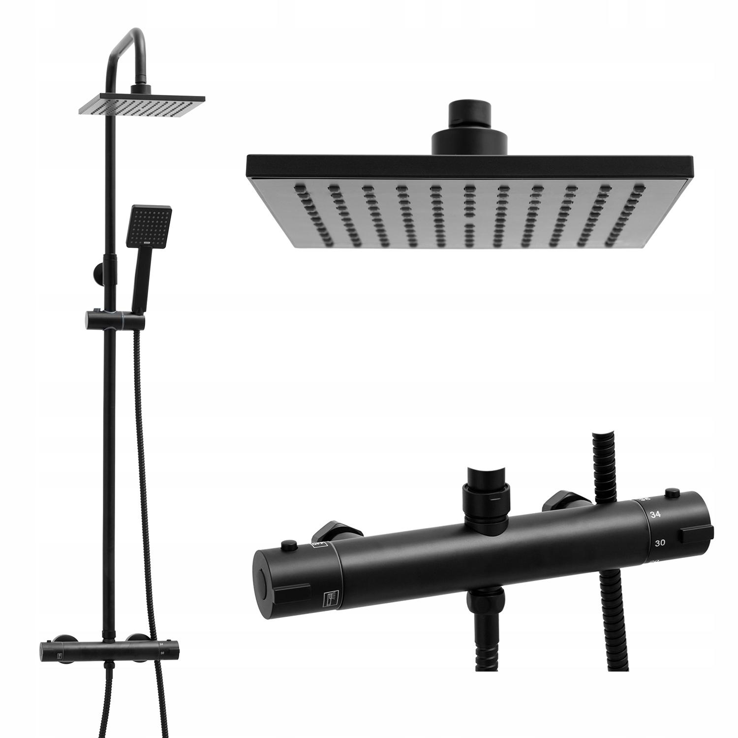 

Zestaw prysznicowy termostat bateria deszczownica