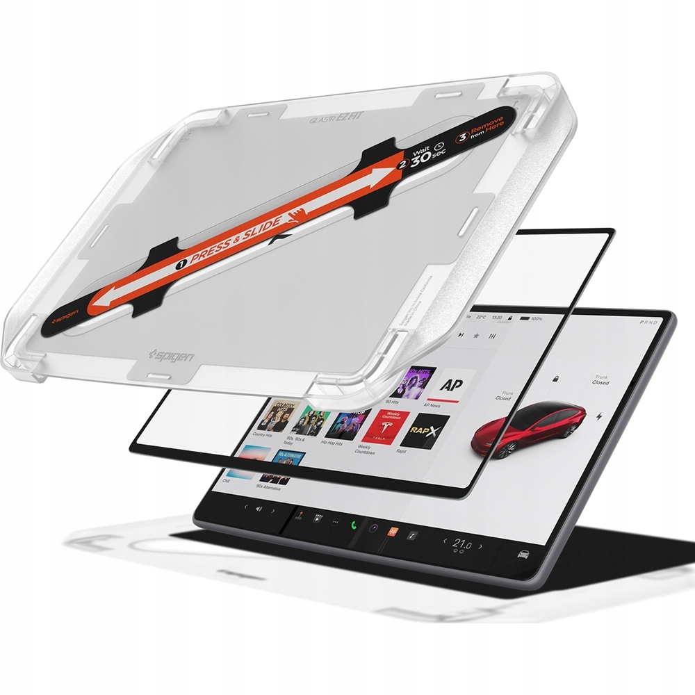 Szkło na ekran do Tesla Model 3 2024-2026 Y 2024-26 Spigen Glas.tR Ez Fit