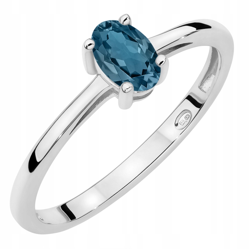 Zlatý Prstýnek Zásnubní pr. 585 s oválným topazem 0.50 ct 14k