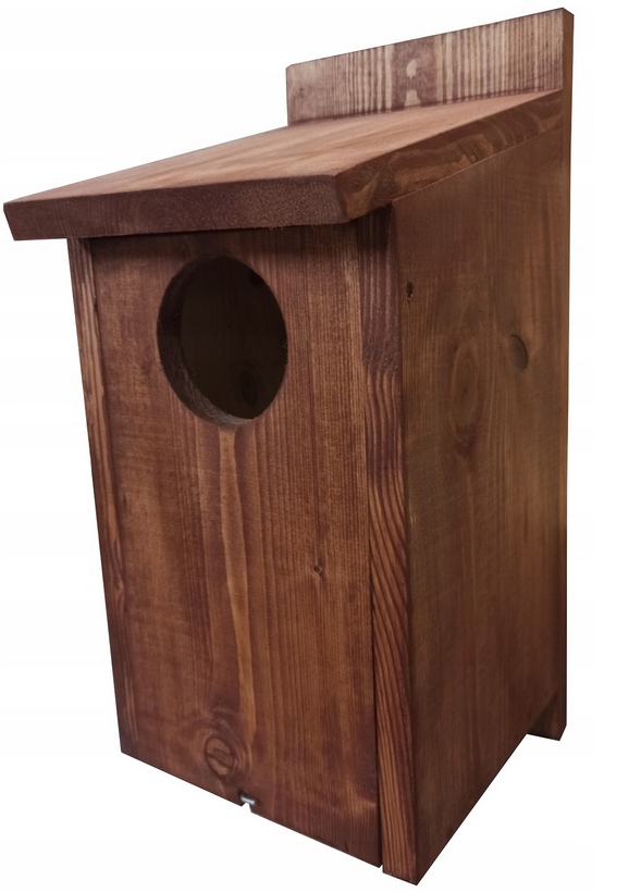Budka Lęgowa Dla Ptaków Typ D Dudek Kawka Dzięcioł Kolor Ciemny Dąb