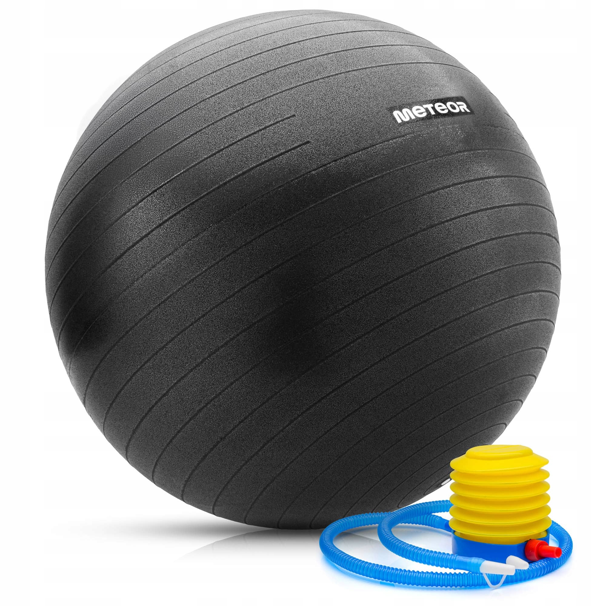 Piłka gimnastyczna rehabilitacyjna do ćwiczeń fitness z pompką Meteor 65 cm