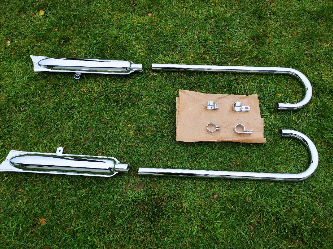 Ural Výfuk Tlumič Koleno Rybka Chrom