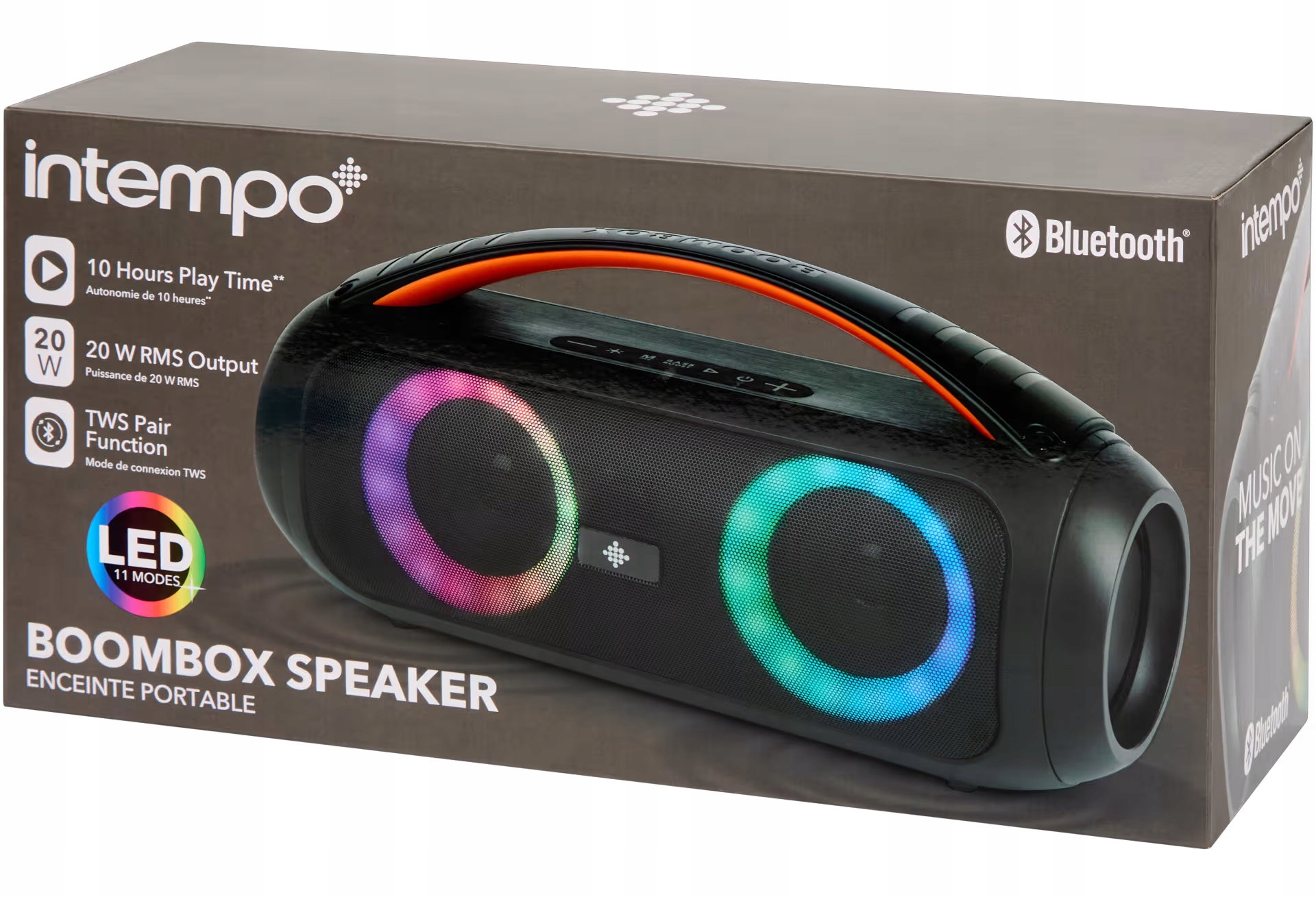 Přenosný Bluetooth boombox reproduktor Pulsar 20 wattů