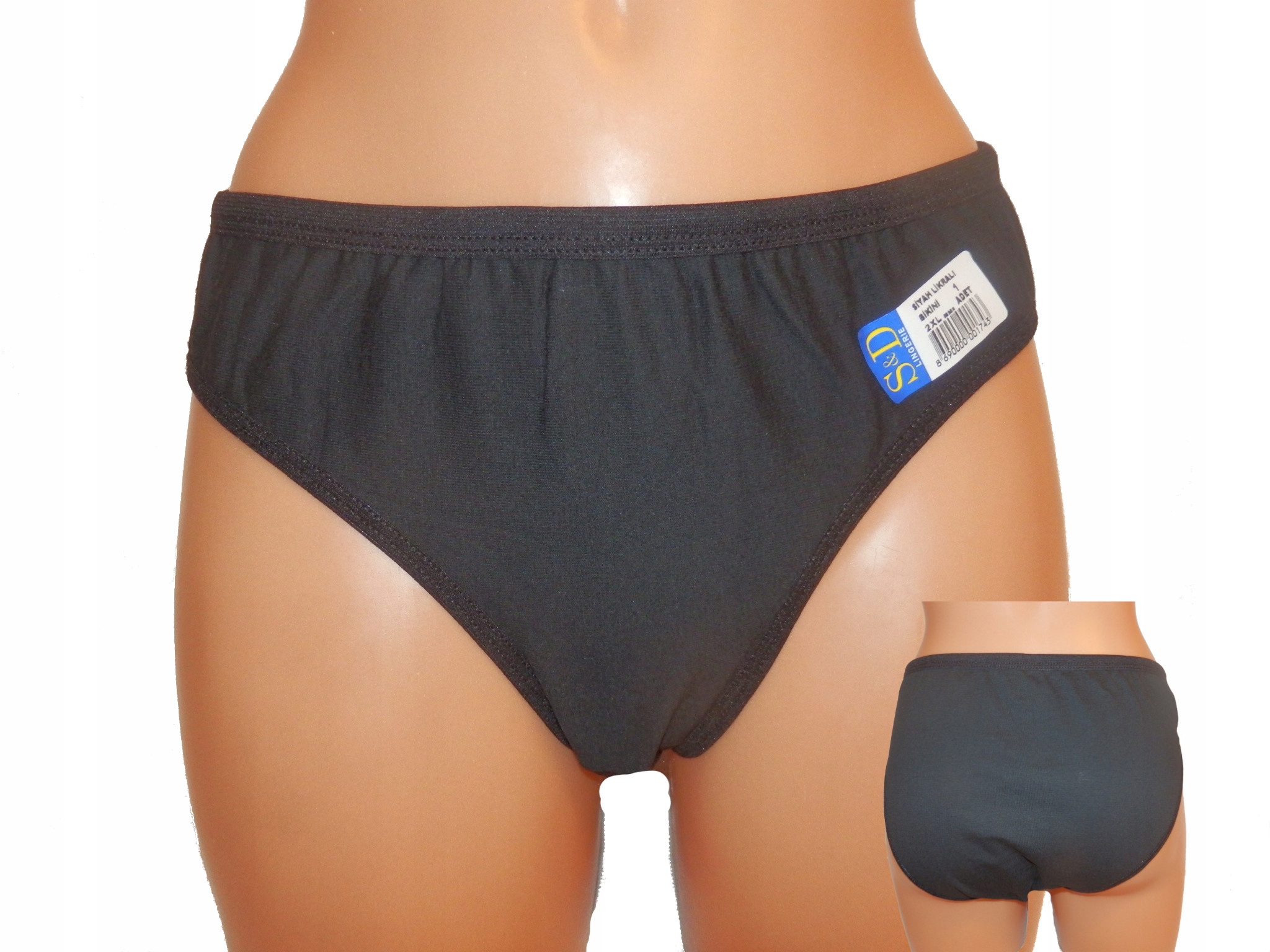 

Bawełniane Majtki Figi Damskie czarne czarny