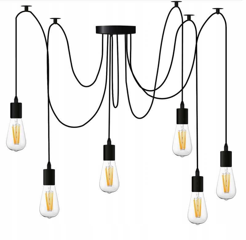 

Lampa sufitowa wisząca Pająk 6x E27 Żyrandol Led