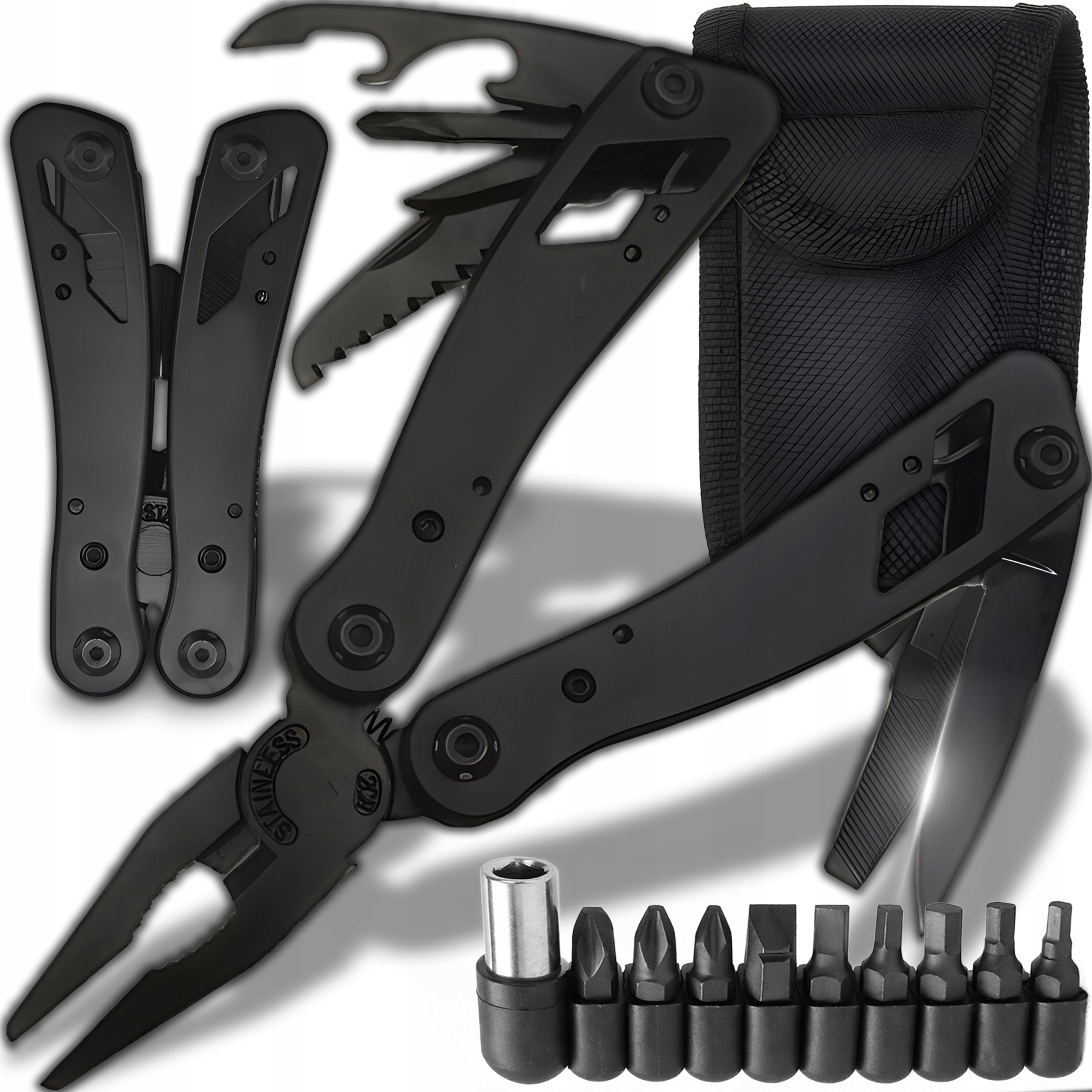 Multitool Narzędzie Wielofunkcyjne Survival Zestaw Scyzoryk Wojskowy Nóż