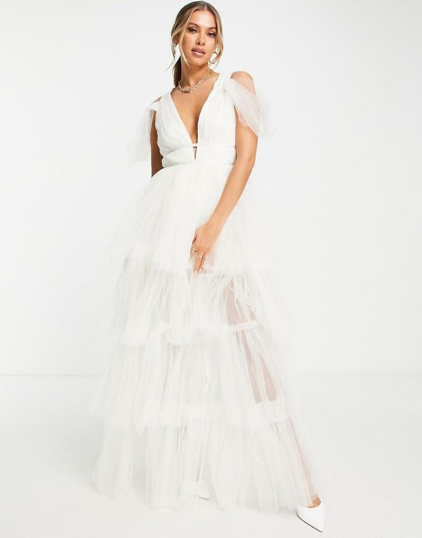 ŚLUBNA TIUL MTB XXJ__S LACE & BEADS SUKNIA Rozmiar 36