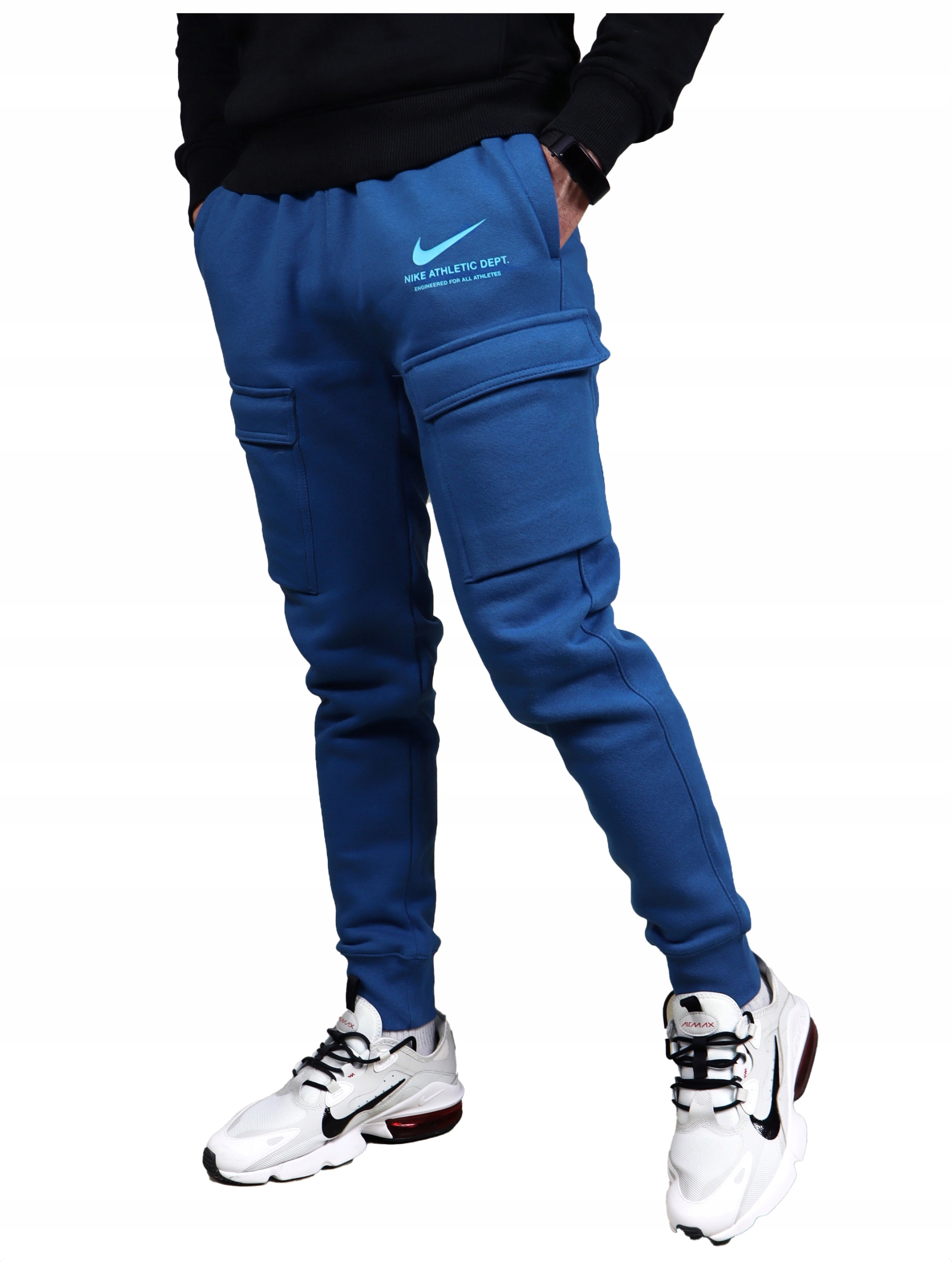 Nike Kapsáče Teplé kalhoty Bavlna teplákové Fleece jogger pánské tepláky