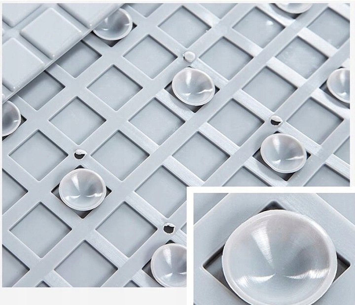 Mata ANTYPOŚLIZGOWA do łazienki wanny pod prysznic czarna38 x 82 cm Długość 82 cm