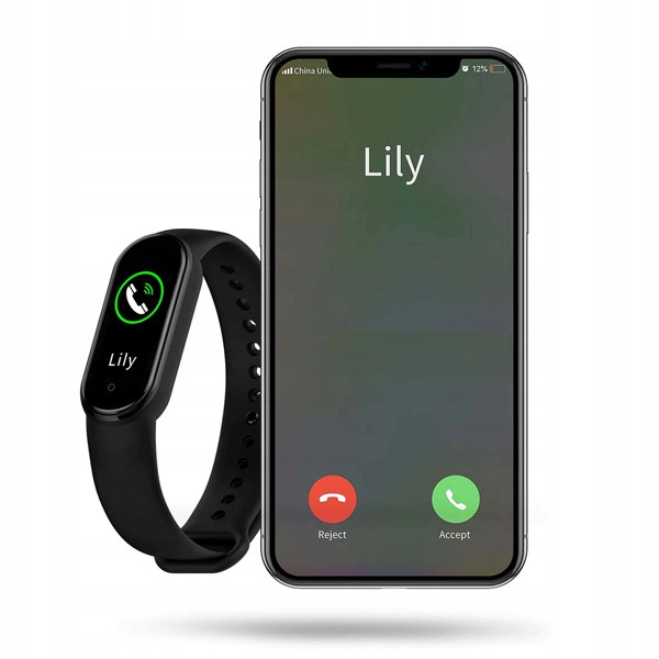 SMARTBAND M6 PRO SMARTWATCH OPASKA FITNESS KROKI Kolor dominujący czarny