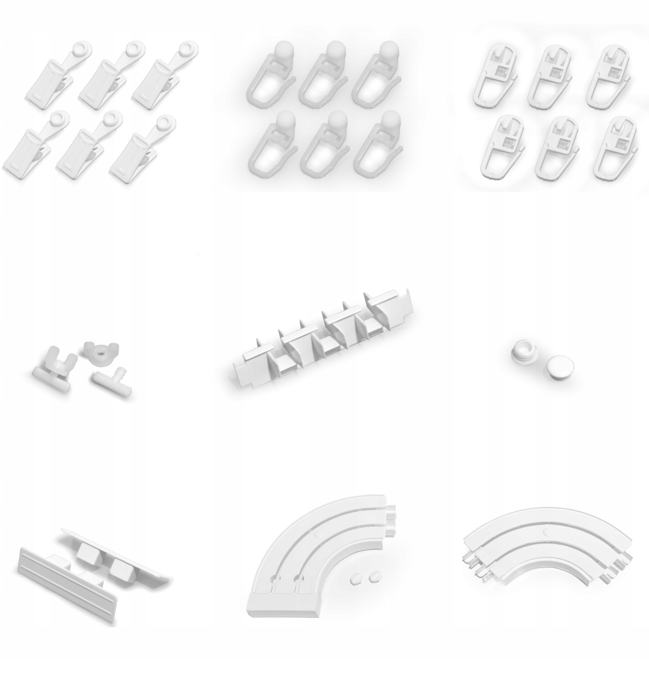 SZYNA SUFITOWA KARNISZ PCV kpl 2 tory 110 cm Długość szyny 110 cm