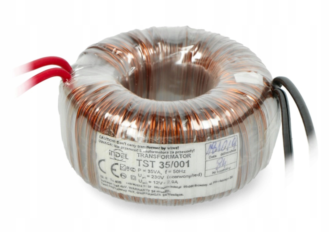 Transformator toroidalny TST35/001 35W 230V/12V Marka Indel