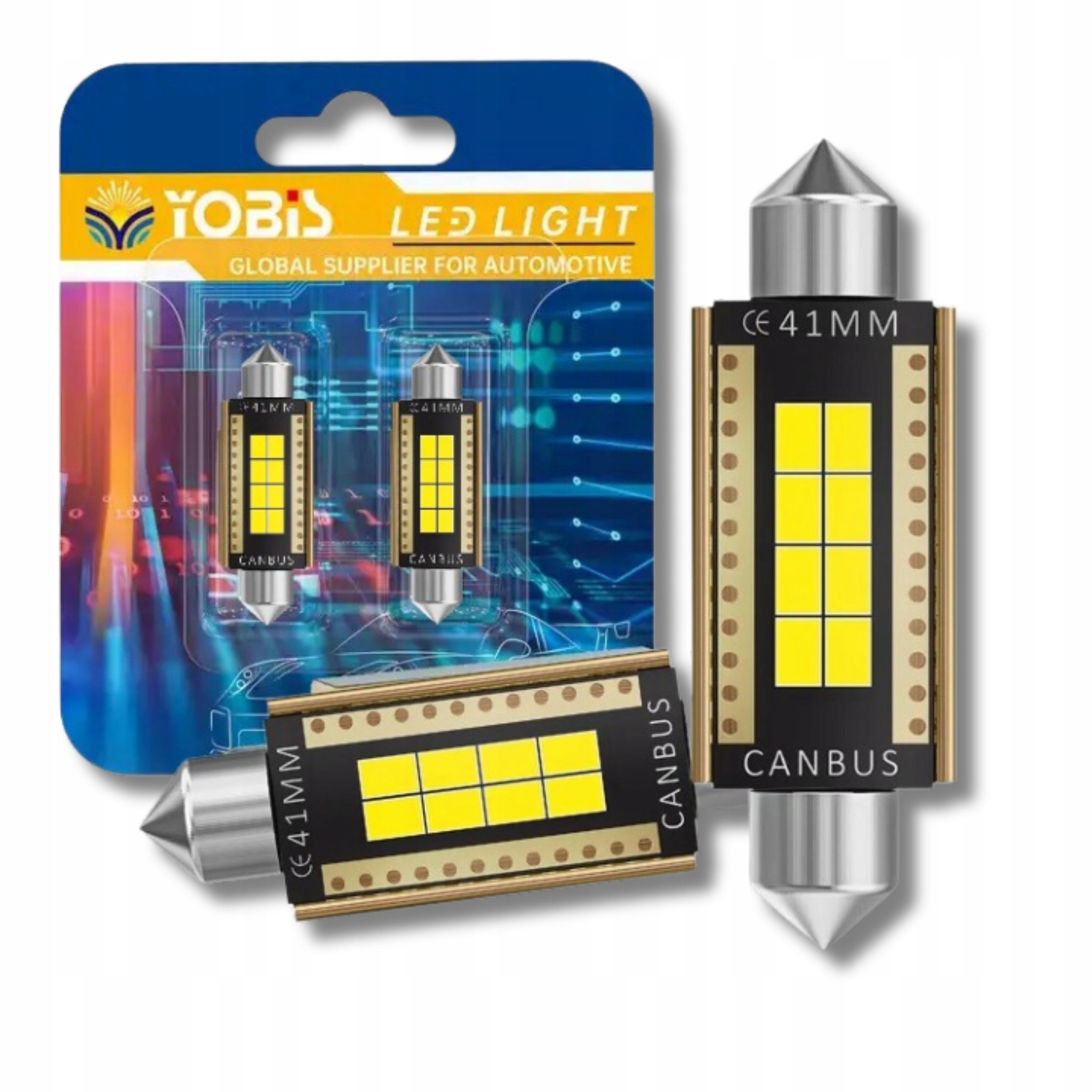 Żarówki Led C5W 41mm Can Bus Yobis Rurkowa Mocna