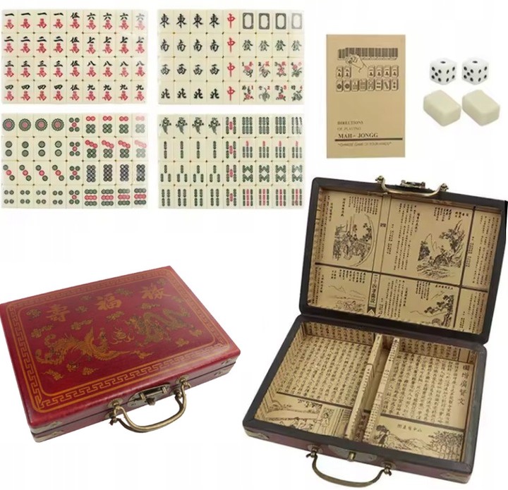 Mahjong Chińska Gra Planszowa Rozwija Mózg I Myślenie Logiczne Futerał