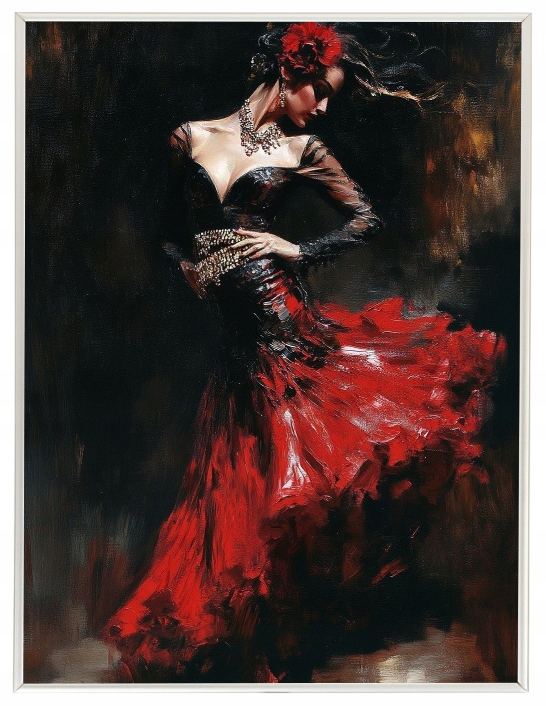 Plakát Rámeček Aluminium Tanec Žena Španělsko Flamenco Hudba 60x80