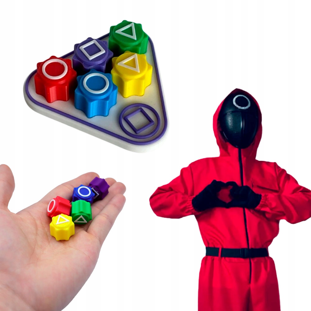 GRA KOŚCI KOSTKI GONGGI GONGI CONGGI GONG-GI GRA SQUID GAME + PODSTAWKA!