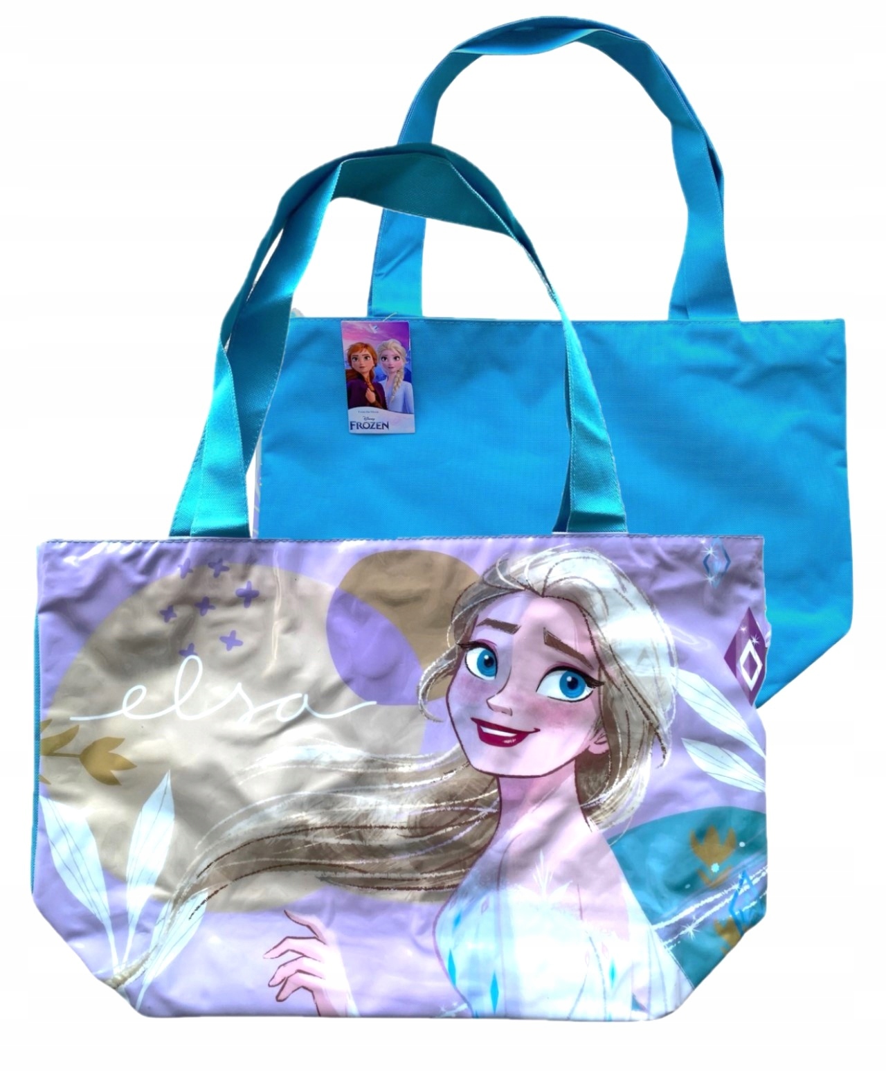 TORBA PLAŻOWA DUŻA TOREBKA SHOPPER NA PLAŻĘ NA LATO PIKNIK ELSA ELSA FROZEN Marka Hopki