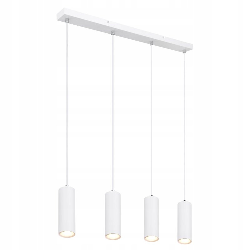 Biela štvorbodová závesná lampa Robby