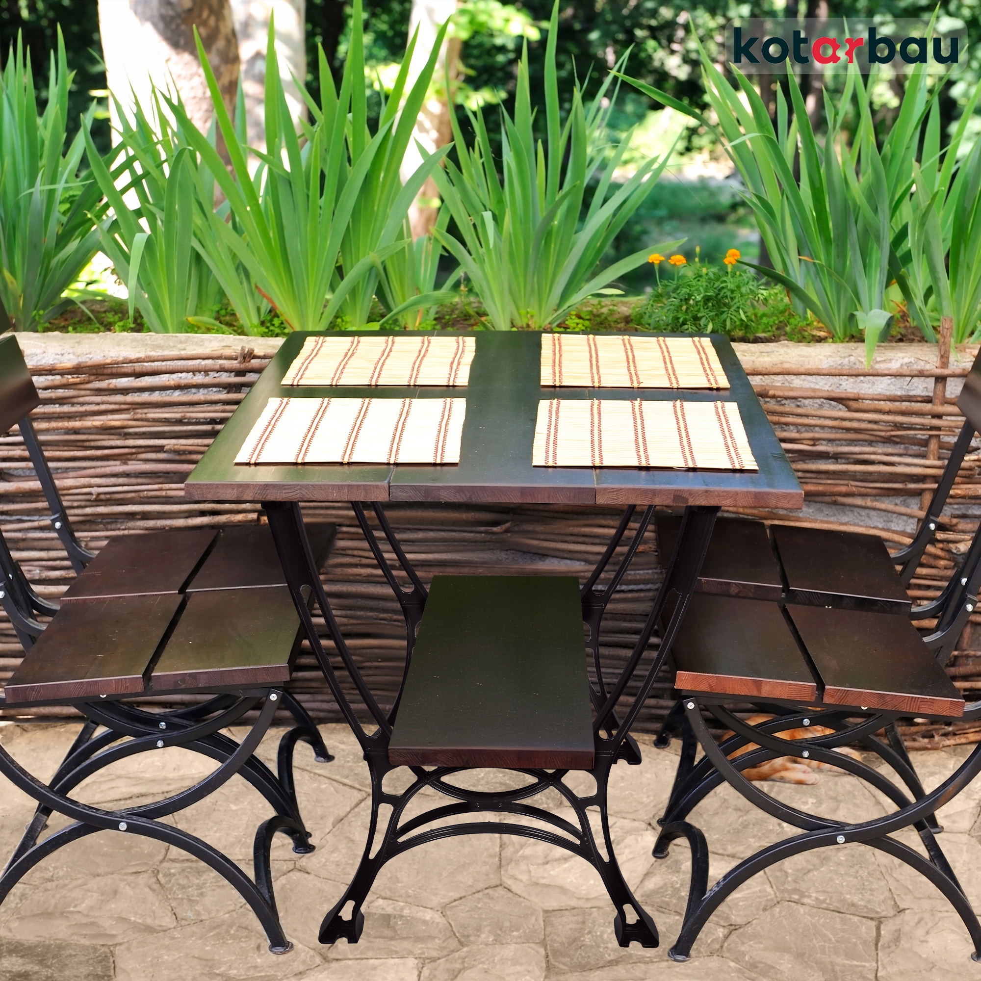 NOGA DO STOŁU STOLIKA OGRODOWA CZARNA STELAŻ KONSTRUKCJA 490x690 ALUMINIOWA Producent Kotarbau