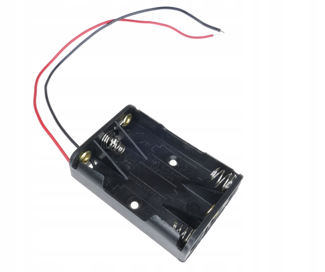 KOSZYK BATERII 3XAA R6 PRZEWODY PŁASKI