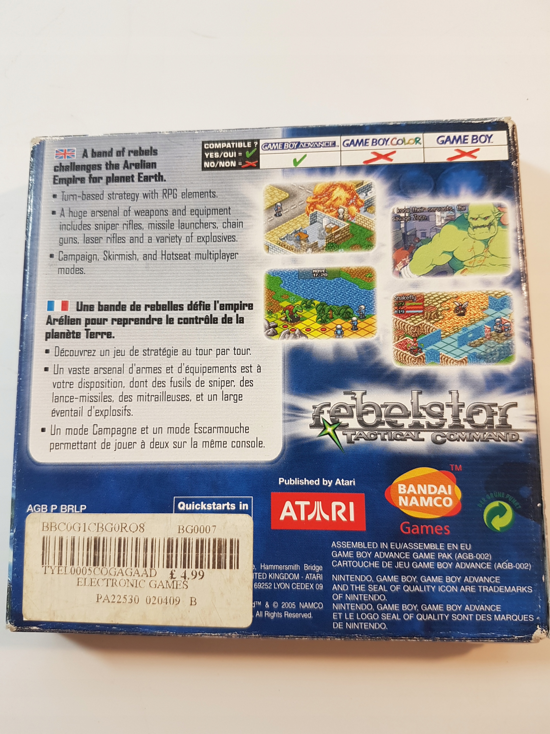 REBELSTAR TACTICAL COMMAND / GBA GAME BOY ADVANCE Tytuł REBELSTAR TACTICAL COMMAND