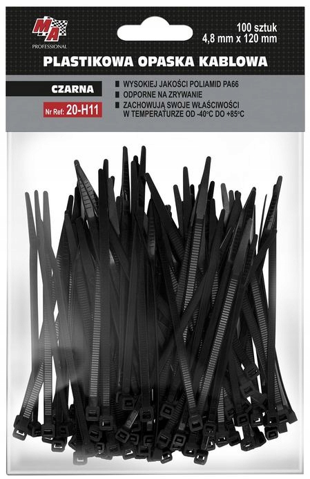 MA-PROF OPASKA KABLOWA CZARNA 4,8MMX 120