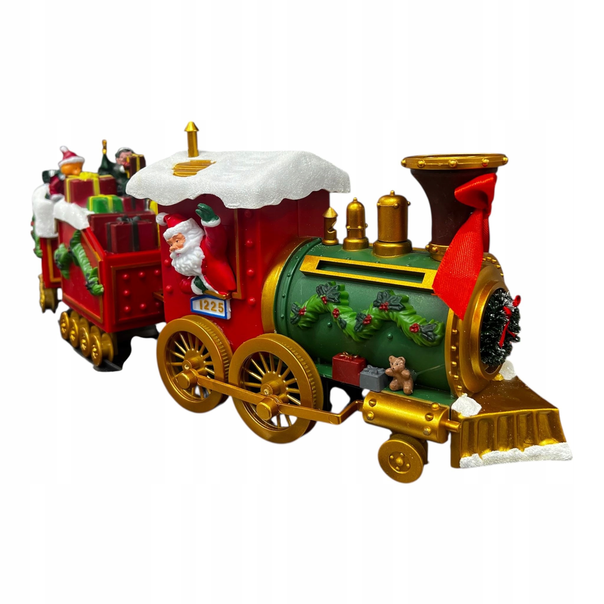 Vánoční vlaková dráha pod vánoční stromeček 136 cm s pozitivem