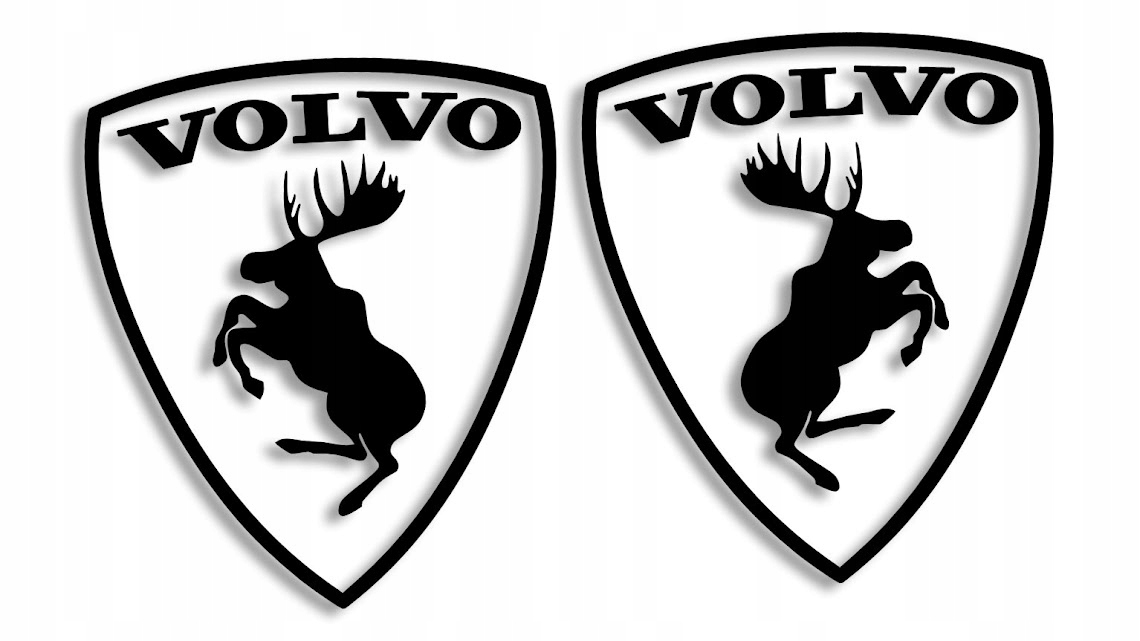 

Wycinana naklejka Łoś Volvo lewa i prawa czarna