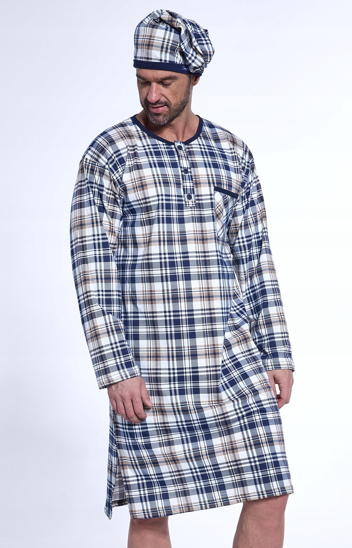 Noční Pánská Košile 110/30 Dr M béžová/džínová