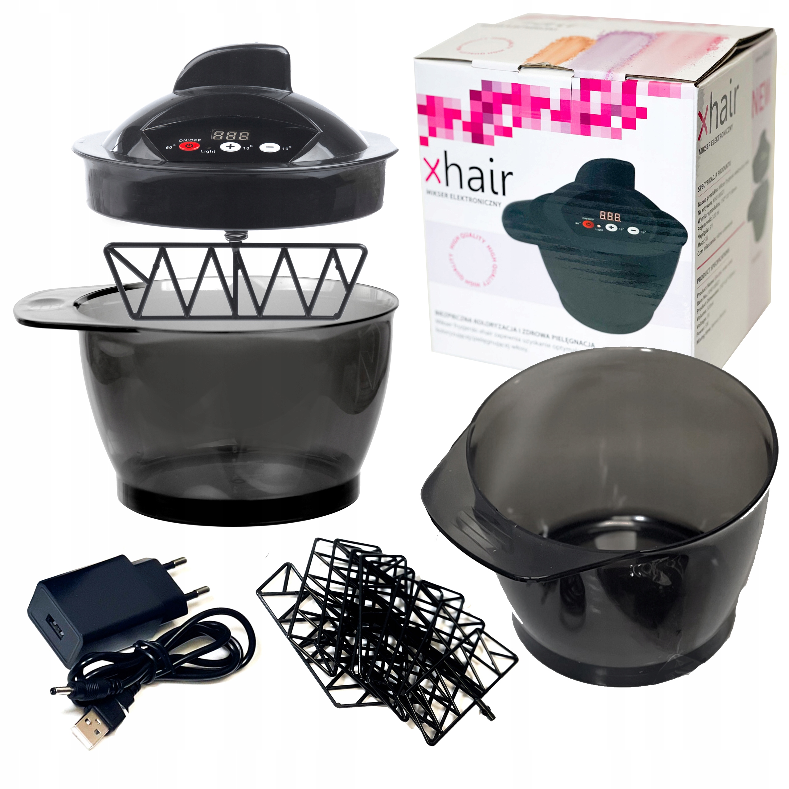 Kadeřnický mixér na kadeřnické barvy elektrický, profesionální xhair