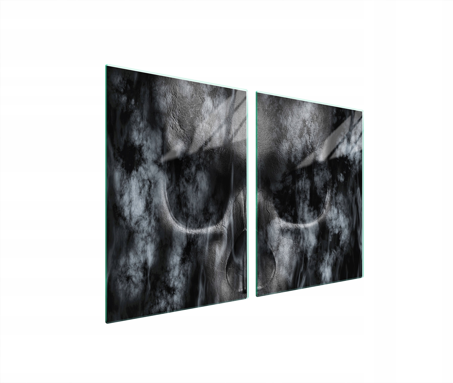 Skleněná Ochranná Deska Do Kuchyně 2x45x52 Lebka Tvrzené Sklo