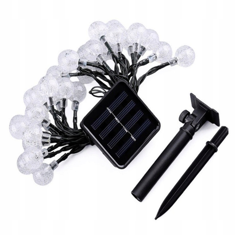 LAMPKI OGRODOWE SOLARNE GIRLANDA 50LED, 9m CIEPŁE Długość 935 cm