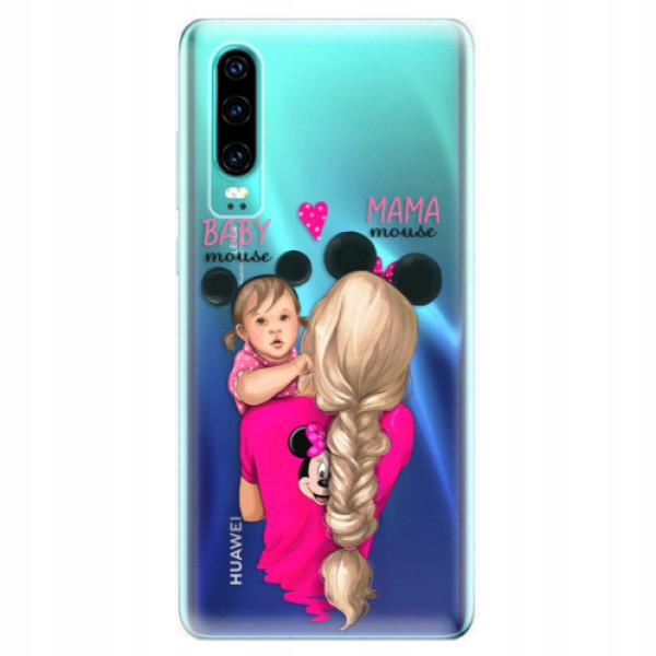 Silikonowe etui iSaprio Mama Mouse Blond and Girl do Huawei P30