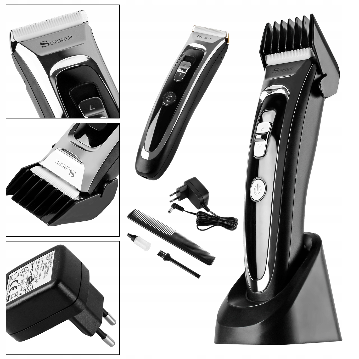 MASZYNKA GOLARKA DO STRZYŻENIA WŁOSÓW BEZPRZEWODOWA USB Czas ładowania 90 min